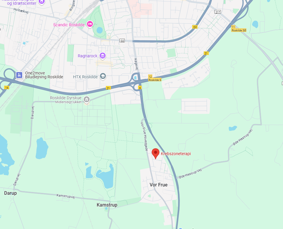 a map of a city Vor Frue ,4000 Roskilde